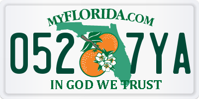 FL license plate 0527YA