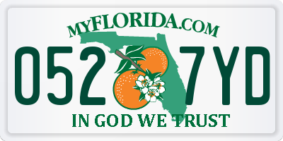 FL license plate 0527YD