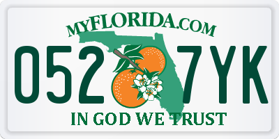 FL license plate 0527YK