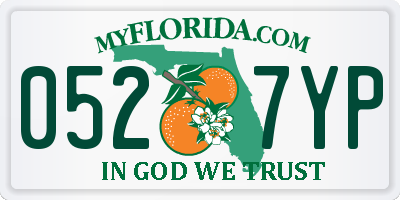 FL license plate 0527YP