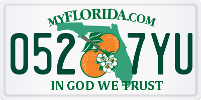 FL license plate 0527YU