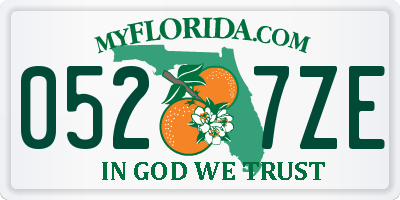 FL license plate 0527ZE