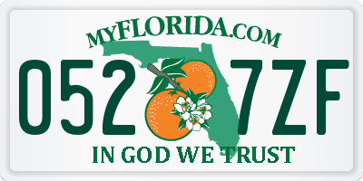 FL license plate 0527ZF