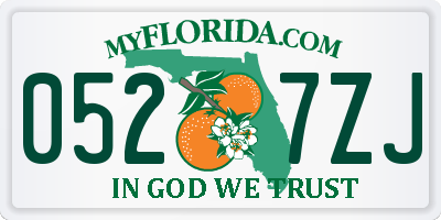 FL license plate 0527ZJ