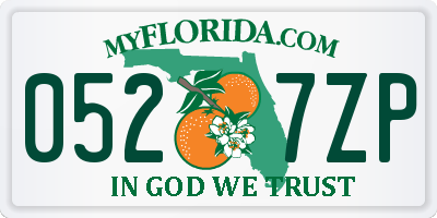 FL license plate 0527ZP