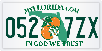 FL license plate 0527ZX