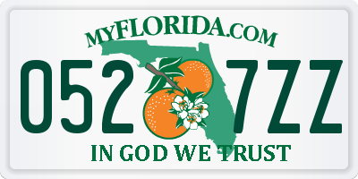 FL license plate 0527ZZ
