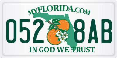 FL license plate 0528AB