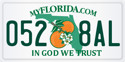 FL license plate 0528AL