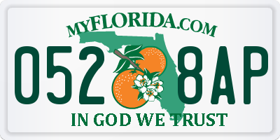 FL license plate 0528AP