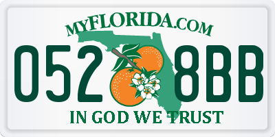 FL license plate 0528BB