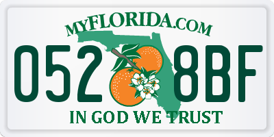 FL license plate 0528BF