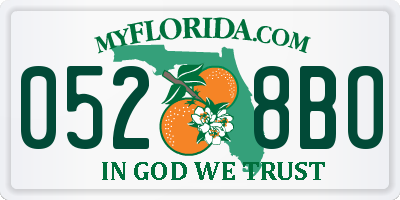 FL license plate 0528BO