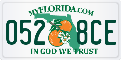 FL license plate 0528CE
