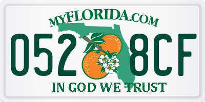 FL license plate 0528CF