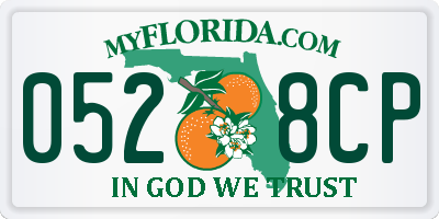 FL license plate 0528CP