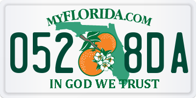 FL license plate 0528DA