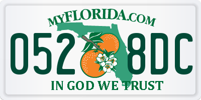 FL license plate 0528DC