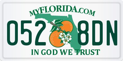 FL license plate 0528DN
