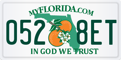 FL license plate 0528ET