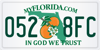 FL license plate 0528FC