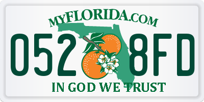 FL license plate 0528FD