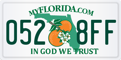 FL license plate 0528FF