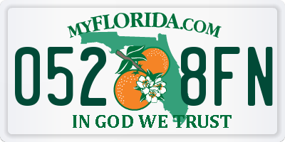 FL license plate 0528FN