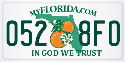 FL license plate 0528FO