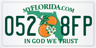 FL license plate 0528FP