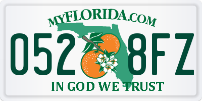 FL license plate 0528FZ
