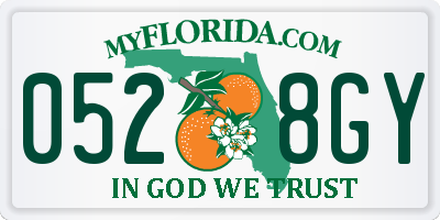 FL license plate 0528GY