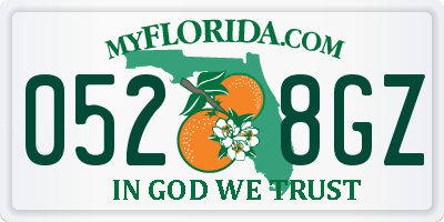 FL license plate 0528GZ