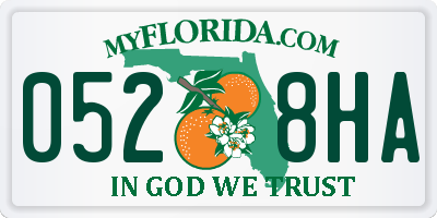 FL license plate 0528HA