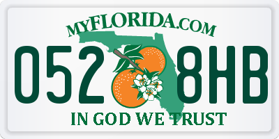 FL license plate 0528HB