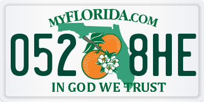 FL license plate 0528HE