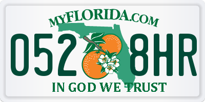 FL license plate 0528HR