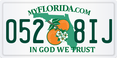 FL license plate 0528IJ