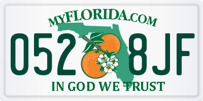 FL license plate 0528JF