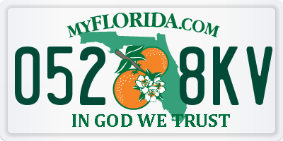 FL license plate 0528KV