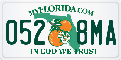 FL license plate 0528MA