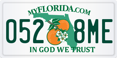 FL license plate 0528ME