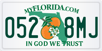 FL license plate 0528MJ