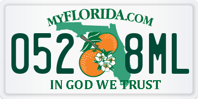 FL license plate 0528ML