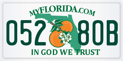 FL license plate 0528OB