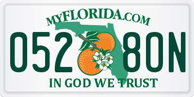 FL license plate 0528ON