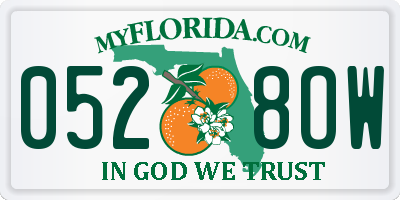 FL license plate 0528OW