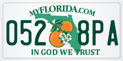FL license plate 0528PA