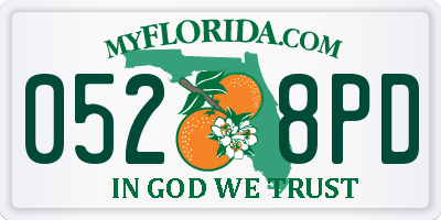 FL license plate 0528PD