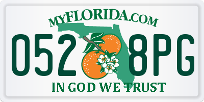FL license plate 0528PG